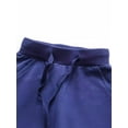 thumbnail image 4 of WIBACKER Boys Sweatpants Active Athletic Jogger Pants Soft Cotton French Terry Little Kids, Navy 3T, 4 of 8
