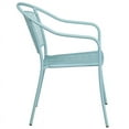 thumbnail image 5 of Flash Furniture Commercial Grade Sky Blue Indoor-Outdoor Steel Patio Arm Chair with Round Back, 5 of 12