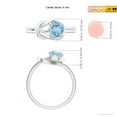 thumbnail image 5 of ANGARA Natural Solitaire Aquamarine Infinity Knot Engagement Ring in 925 Sterling Silver for Women (Size-6mm) | March Birthstone, Anniversary, Jewelry Gift for Women | Natural Aquamarine Ring, 5 of 10