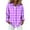 Purple, variant on Yigetop Shirts for Women, Women's Fashion Casual Printed Button Long Sleeve Shirts Tops Work Tops for Women Black L