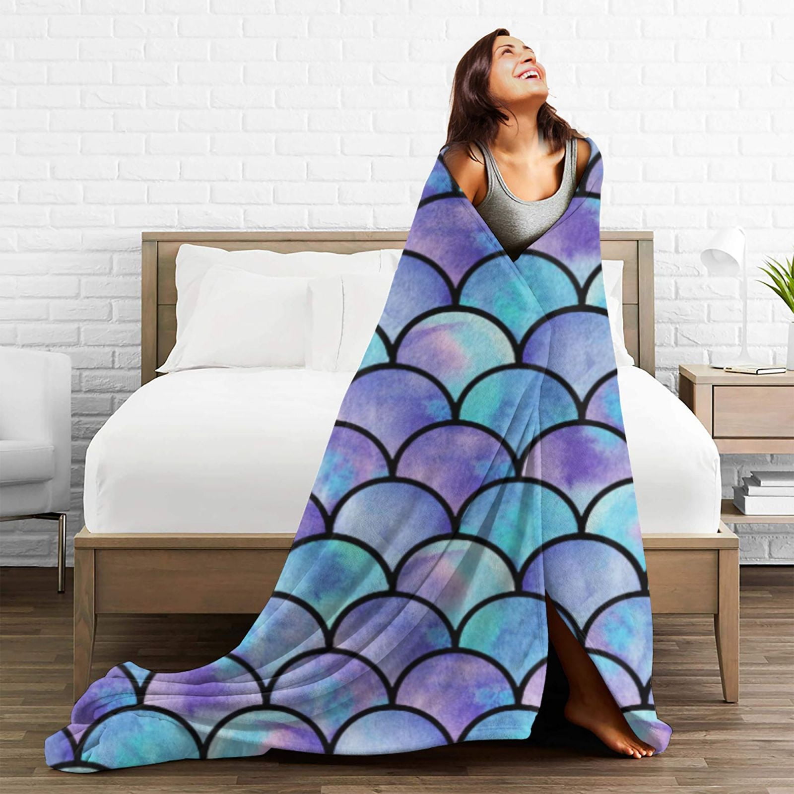Purple 2025 mermaid blanket