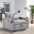 thumbnail image 2 of Wood Frame Convertible Sofa Bed | Multi-Pockets for Storage in Small Spaces | Continuous Phone Charging, 2 of 5