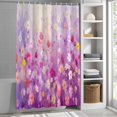 thumbnail image 3 of Abstract Plant Fabric Shower Curtain PPurple Daisy Full Spring Flowers Washable Shower Curtains for Bathroom, Waterproof Bath Curtain with Hooks Home Decor 72x84in, 3 of 8
