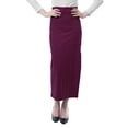 thumbnail image 1 of Moomaya Womens Basic Ribbed Knit Maxi Skirt Elastic High Waist Straight Pencil Skirt with Side Slit, 1 of 6