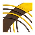 thumbnail image 5 of DecMode Modern Metal Overlapping Semi Circle Design Abstract Wall Décor with Fire Orange, Dark Brown and Patterned Yellow Finish, 38"W x 25"H, 5 of 9