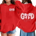 thumbnail image 2 of FYDUU Graphic Hoodies for Girls Bow Print Hooded Sweatshirts Casual Long Sleeve Pullover Tops Fall Cute Trendy Comfy Clothes 9-10 Years, 2 of 6