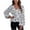 1-White, variant on Womens Sexy Peplum Tops V Neck Lantern Long Sleeve Blouses Fashion Shirts Trendy Plaid Floral Print T Shirt Top