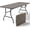 Khaki, variant on Folding Table 30 Inch - Small Desk Adjustable Height TV Tray for Laptop, Couch, Camping - Heavy Duty Utility Foldable Table for Small Spaces, No Assembly Required, Granite (Pink)