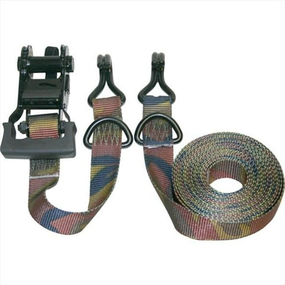 3548 16 Ft. X 1.25 In. Ratchet Tie-Down Pro Grade With J-Hooks, Camo, 2 Pack
