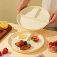 thumbnail image 3 of QJUHUNG 1/2pcs  Separated Portion Plate  Separated Plate  Fat Reduction Plate  Three Compartments  Anti-Fall Plastic Plate  School Plate  Happy Eid  Portable Food Tray  Suitable for Home, 3 of 7