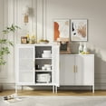 thumbnail image 6 of Metal Storage Cabinet with 2 Doors and 2 Adjustable Shelves, Steel Garage Storage Cabinet, Metal File Cabinet for Home Office School Gym, White, 6 of 22