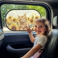 thumbnail image 3 of KUIFORTI Cat Car Window Shades for Baby Girl, Sunflower Car Shades for Side Windows, 20.47" x 12.59" Sun Shade for Car Window for Kids, 2 Pack Automotive Interior Sun Protection from UV and Sun Glare, 3 of 8
