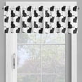 thumbnail image 2 of Ambesonne Cat Valance Pack of 2, Playful Black Kittens, 42"X12", Black White, 2 of 5