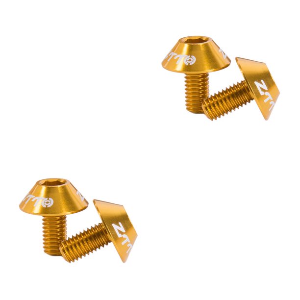 Eigraketly Soporte de cabeza de seta pernos de montaje tipo M5x10 tornillo de cabeza hexagonal portabotellas de bicicleta piezas de estante 2 uds perno de amarillo 2piezas Eigraketly CBP099756