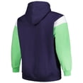 thumbnail image 3 of Men's Profile College Navy Seattle Seahawks Big & Tall Trench Battle Pullover Hoodie, 3 of 3