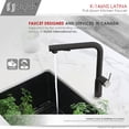 thumbnail image 3 of Stylish Latina One-Handle Matte Black & Stainless Steel Pull Down Kitchen Faucet Ht 13" K-146NS, 3 of 14