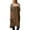 Khaki, variant on Women's Linen Pinafore Square Neck Apron Dress for Casual Everyday Wear