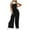 Black, variant on Patlollav Women'S Bib Overalls Casual Summer Sleeveless Strap Loose Wide Leg Jumpsuits with Pockets