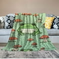 thumbnail image 2 of ONETECH Cute Frog Throw Blanket Soft Cozy Blanket Lightweight Flannel Blankets for Couch Bed Living Room Adults Kids Teens Gifts All Season, 2 of 6