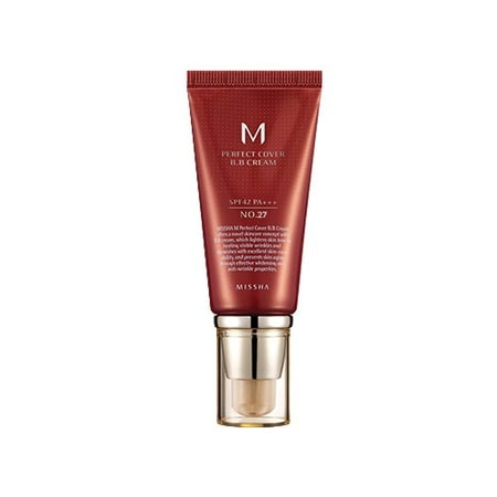 Missha M Perfect Cover Bb Cream Spf42 Pa+++, No. 27 Honey Beige, 1.69 (Best Bb Cream For Sensitive Skin With Rosacea)