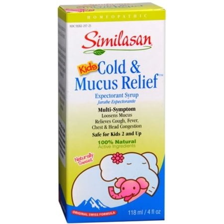 Cough Relief Syrup - Similasan Kids Cough & Mucus Relief Syrup 4 oz (Pack of 4)
