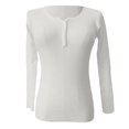 thumbnail image 6 of JIAYUE Women Pullover Sweaters Button Down V Neck Long Sleeve Knit Solid Color For Women Versatile Basic Style, 6 of 6