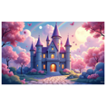thumbnail image 4 of LUUFILx Fairytale Castle Backdrop Banner Photography Props Decorations Party Supplies Background Pink Fantasy Event Decor Enchanted Garden Princess, 4 of 9