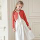 thumbnail image 4 of Cowsor Girls Long Sleeve Bolero Cardigan Kids Button Closure Knitted Shrug Cropped Sweaters Tops, 4 of 6