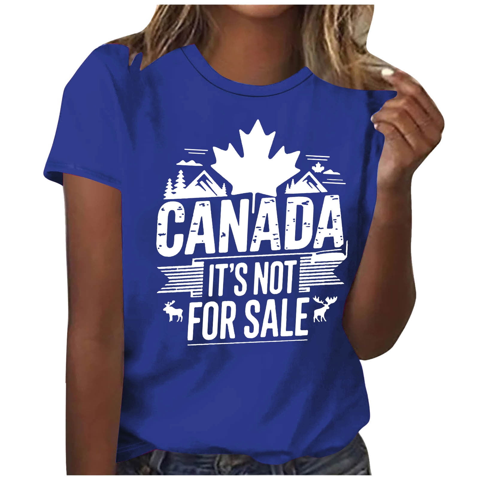 Pisexur Hauts pour Femmes Design Feuille d'Érable du Canada Hauts pour Femmes Manches Courtes Hauts Mignons pour Femmes pour Sortir, Hauts de Printemps pour Femmes