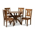 thumbnail image 2 of Baxton Studio Karla Modern and Contemporary Transitional Walnut Brown Finished Wood 5-Piece Dining Set, 2 of 7
