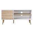 thumbnail image 2 of WAMPAT Mid Century TV Stand for 60" Flat Screen, Wood TV Cabinet Entertainment Center, White, 2 of 8