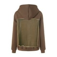 thumbnail image 7 of felwors Oversized Hollow Mesh Back Hoodie for Women - Crystal-Embellished Casual Pullover Long Sleeve Sweatshirt With Pocket(Brown, S), 7 of 7