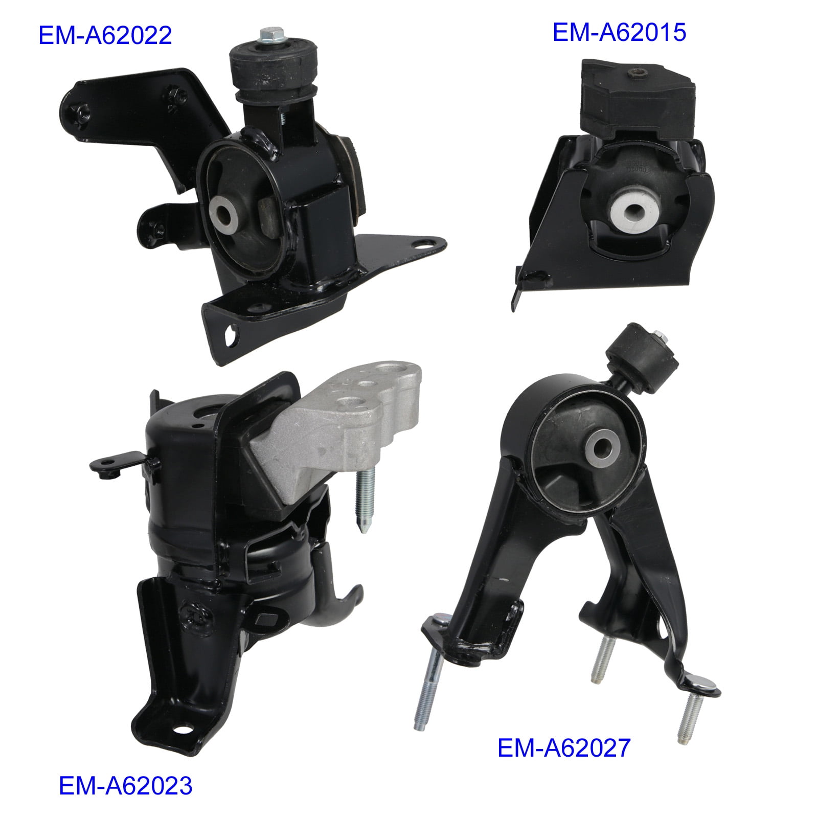 4pcs Motor Mounts Set Kit Compatible with 09-13 Toyota Corolla and Matrix 4Cyl 1.8L with Auto Automatic Standard Manual Transmissions Engine Mounts
