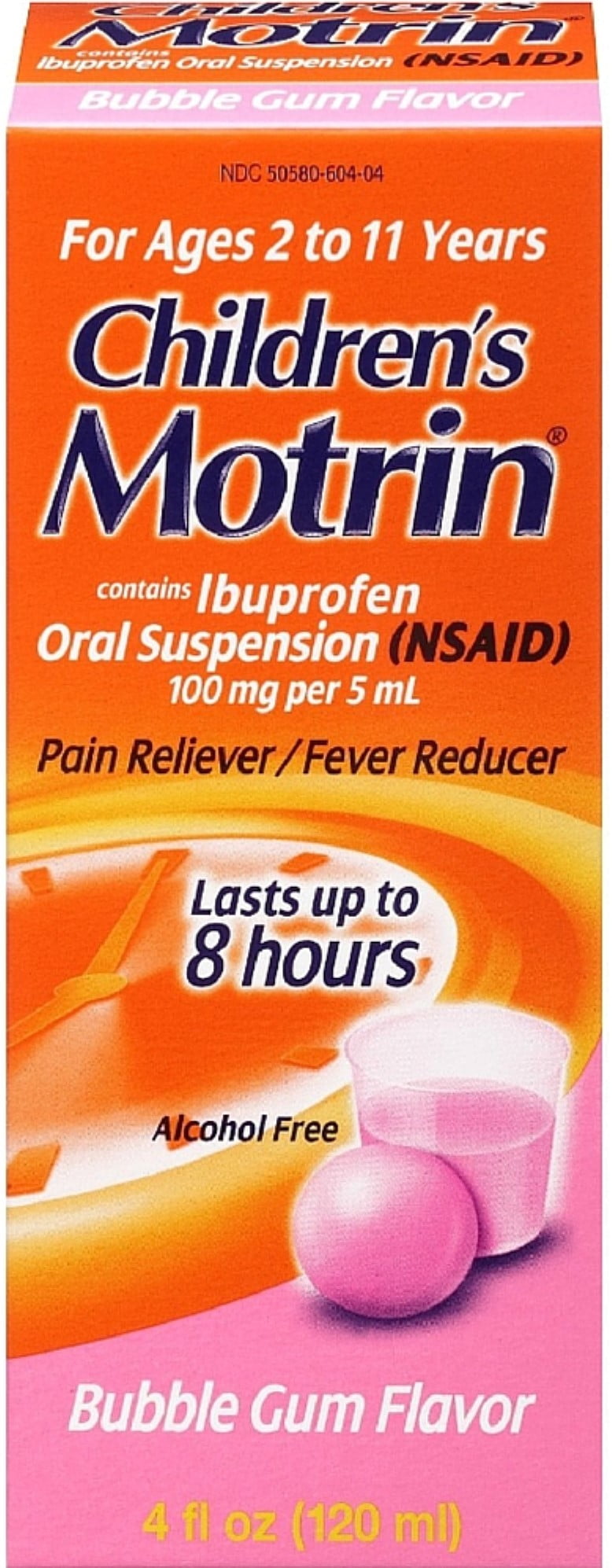 Motrin Children's Pain Reliever/Fever Reducer Syrup, Bubble Gum 4 oz
