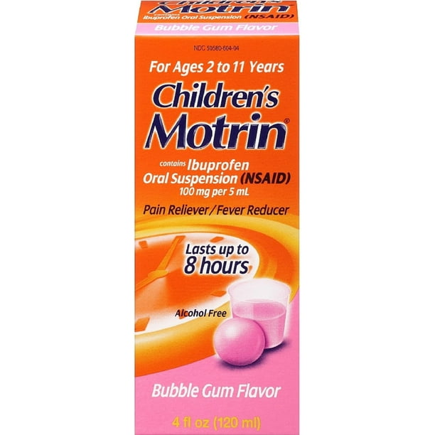 Motrin Children's Pain Reliever/Fever Reducer Syrup, Bubble Gum 4 oz