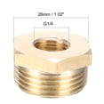 thumbnail image 3 of Brass Threaded Pipe Fitting G3/4 Male x G1/4 Female Hex Bushing Adapter 1pcs, 3 of 4