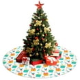 thumbnail image 3 of 48 Inch Christmas Tree Skirt – Velvet Plush Tree Mat, Soft Thickened Polyester with Red Ties, Single-Sided Printing, Available in 30in/36in/48in, Perfect for Holiday Xmas Tree Decoration, 3 of 7