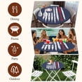 thumbnail image 7 of American Flag Round Tablecloth, Fitted Table Cover with Elastic for 45"-54" Round Tables, US Flag Baseball Stars Navy Blue Table Cloth Outdoor Indoor Dinning Party Waterproof Tablecloths, 7 of 7
