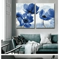 thumbnail image 5 of VINOIC Blue Floral Canvas Wall Art, Nordic Minimalist Print for Living Room Decor, 5 of 8