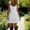 White, variant on QUNYINEY Mini Women's Sundresses White Cotton Linen Sleeveless Summer Sleep Dress Loose Fit Ruffle Hem A Line V Neck Dresses