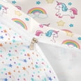 thumbnail image 4 of Metsweet Kawaii Rainbow Unicorn Twin Duvet Cover, Stars Print Twin Bedding,2pcs,1 Duvet Cover and 1 Pillowcase, 4 of 6