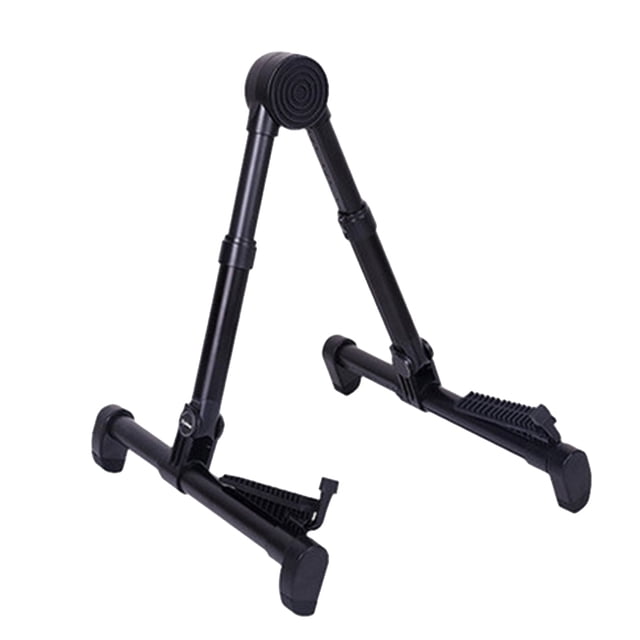 EeaseCA Foldable Guitar Holder Stand Vertical Display Stand Rack Guitar Accessories Musical Instrument Bass Stand Bracket (Black)