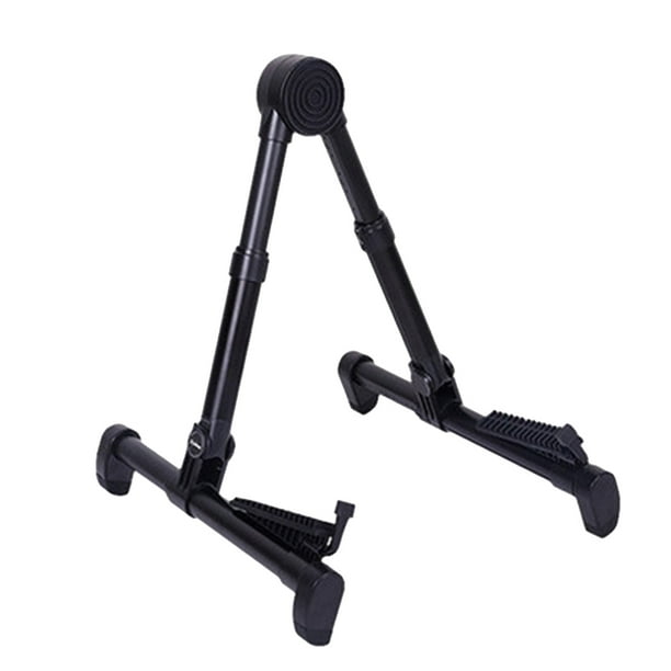 Soporte plegable para guitarra, expositor vertical, accesorios para guitarra, instrumento musical, bajo (negro)