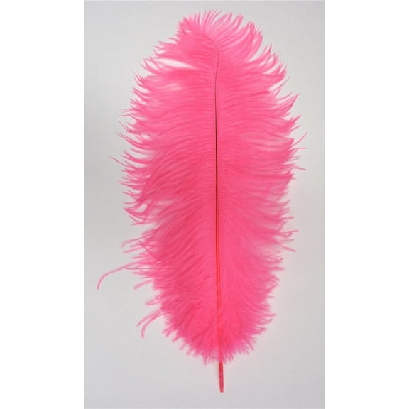 Hot Pink  Ostrich Feathers 12-16 inch long per each