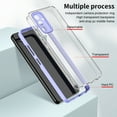 thumbnail image 4 of SaniMore for Samsung Galaxy A34 5G Case Ultra Slim Transparent [Never-Yellowing], Rugged PC & TPU Bumpers Cover Built-in Detachable Lens Protector Anti-Fall Shockproof Protective Shell, Purple, 4 of 8