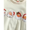 thumbnail image 6 of My First Christmas Baby Boy Girl Outfit Long Sleeve Santa Claus Print Sweatshirt Romper Santa Bubble Bodysuit Fall Winter Clothes, 6 of 8