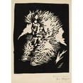 thumbnail image 2 of Wilhelm Morgner 19x24 Gold Ornate Framed and Double Matted Museum Art Print Titled - Bearded Man (1912), 2 of 4