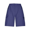 thumbnail image 6 of Elainilye Fashion Mens Cargo Joggers Overalls Shorts Beachwear Summer Thin Multi Pocket Swimming Trunks Casual Gym Shorts Pants,Blue, 6 of 7