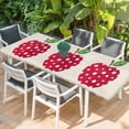 thumbnail image 2 of Red Apples Table Cloths for 8 Foot Rectangle Tables, Watercolor Botanical Modern Abstract Art Patio Waterproof Elastic Fitted Tablecloths, Washable Rectangular Table Cover for Camping, 2 of 8
