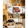 thumbnail image 3 of Valances for Windows Thanksgiving Red Truck Rod Pocket Cafe Window Treatments Valance Curtains for Kitchen Bathroom Laundry Basement Windows 54"x18", 3 of 6